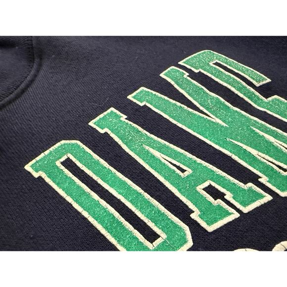 Vintage 90s Logo 7 Heavyweight Mens Navy Notre Dame Fighting Irish Sweatshirt XL - Picture 11 of 13